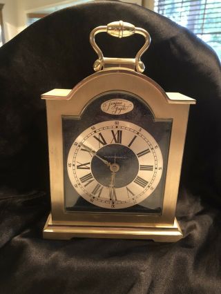 Seth Thomas Tempus Fugite Quartzmatic Carriage Mantle Clock Swiss Case