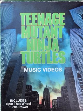 1990 Teenage Mutant Ninja Turtles Music Videos VHS Tape Turtle Power RARE TMNT 3