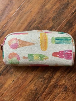 Kate Spade Flavor Of The Month/ice Cream/popsicle Make Up Bag.  Rare So Cute