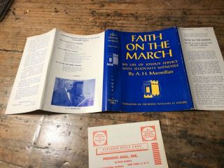 Faith On The March Book Jacket Only Watchtower Plus Rare Postcard