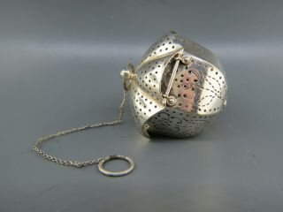 Elaborate Silver " Tea Ball " Tea Infuser