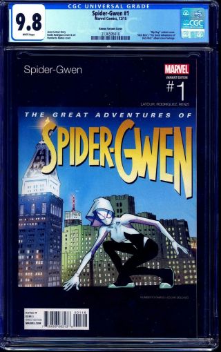 Spider - Gwen 1 Hip Hop Variant Cgc 9.  8 Humberto Ramos Hip - Hop Rare