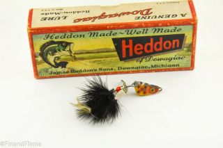 Vintage Heddon Saint Spinner Antique Fishing Lure In Correct Box Rs3