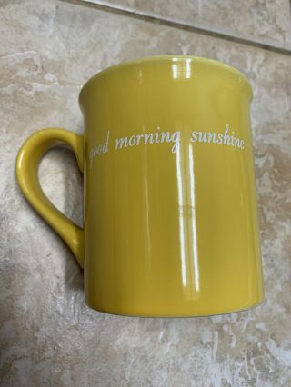 Love Your Mug Good Morning Sunshine Ceramic Sunny Yellow Coffee Cup 14oz Rare