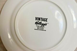Rare Retro Vintage Ceramic Kellogg Red Plate,  Bowl,  and Cup Set 3