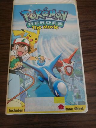 Pokemon - Heroes: The Movie (vhs,  2004) Animated Clamshell Case Oop Rare