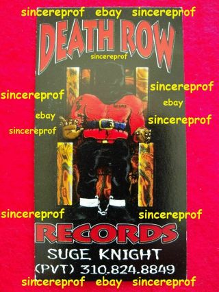 Suge Knight Signs Of Wear Business Card Death Row Records Tupac Vintage Rare