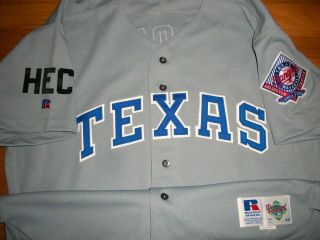 1993 Texas Rangers Kevin Brown Team Issue Game Jersey Sz 46 Russell Usa Hec Rare
