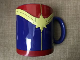 Marvel Captain Marvel 20 Oz.  Sculpted Ceramic Mug Rare