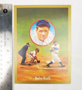 Babe Ruth Souvenir Card Dick Perez Art Leaf Donruss Rare