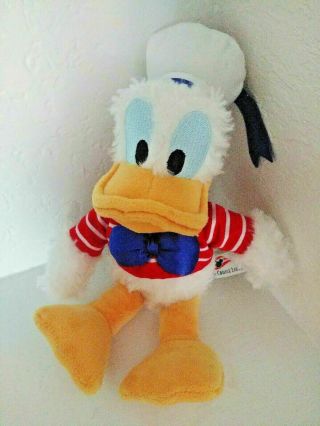 Disney Cruise Line Donald Duck Plush Stuffed Animal 9 " Tall Rare Euc
