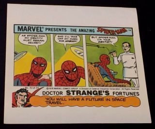 Spider - Man Marvel Comics 1978 Topps Bubble Gum Wrapper Vintage 32 Rare