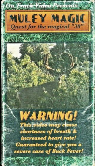 Muley Magic Quest For The Magical 30 " 1998 Vhs - Hunting Trophy Mule Deer - Rare