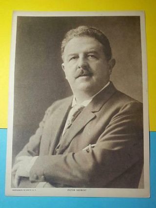 Rare Vintage 1918 The Mentor Press Photo Print - Victor Herbert - Us Composer