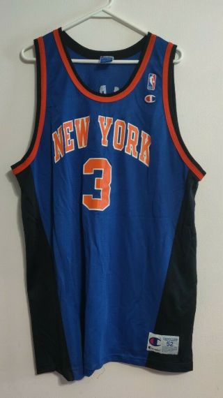 Rare Vintage Nba Champion Jersey 52 York Knicks John Starks