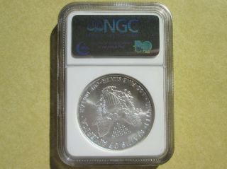 2006 AMERICAN SILVER EAGLE NGC MS70 RARE 1 OF FIRST 50,  000 STRUCK FLAG RED LABEL 2
