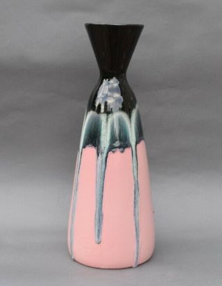 Huge Moderamics 215e Mid Century Modern California Art Pottery Drip Glaze Vase
