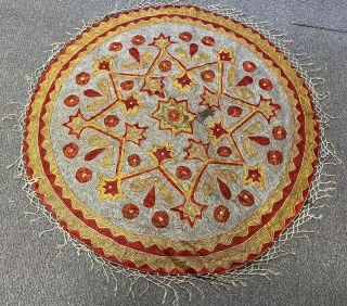 Needle work Pak Round Table Cloth / Wall Hanging 4.  0 x 4.  0 2