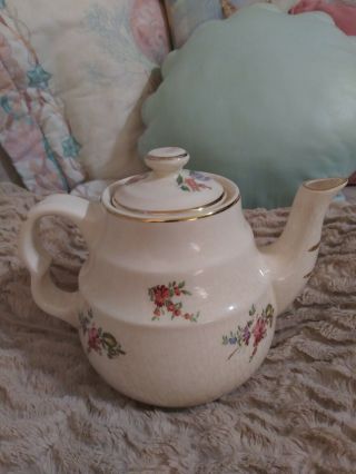 HOMER LAUGHLIN Household Institute Priscilla Pattern Teapot Antique 2