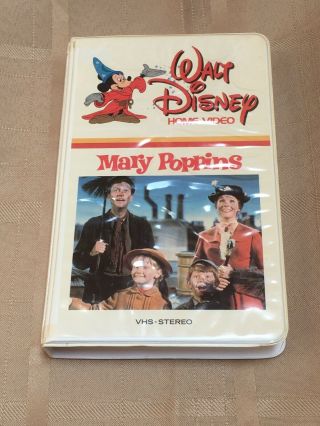 Vintage Walt Disney Home Video Mary Poppins Vhs Video Rare Cover