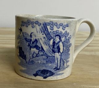 Antique Staffordshire? Transfer Ware Pearlware Childs Mug Inappropriate