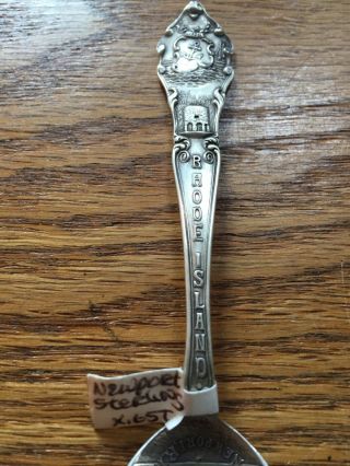 Old Stone Mill Newport Rhode Island Sterling Souvenir Spoon 2