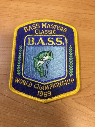 Rare 1989 Bass Masters Classic World Championship - Patch  B.  A.  S.  S.