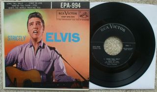 Elvis Presley - Mega Rare - No Dog Usa Epa 994 - Strictly Elvis Ep,  Ps Dogless