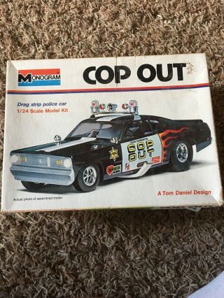 Monogram Cop Out Drag Strip Police Car.  A Tom Daniel Design,  Partially Built.