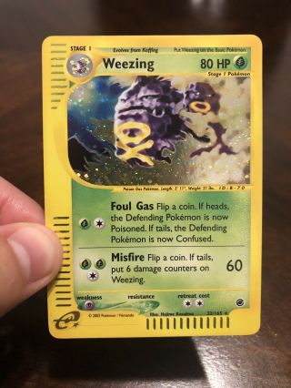 Weezing 32/165 Holo Rare E - Card Pokemon Expedition Vintage Wotc Psa 9?