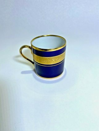 Limoges France Cobalt Blue & Gold Demitasse Espresso Cup