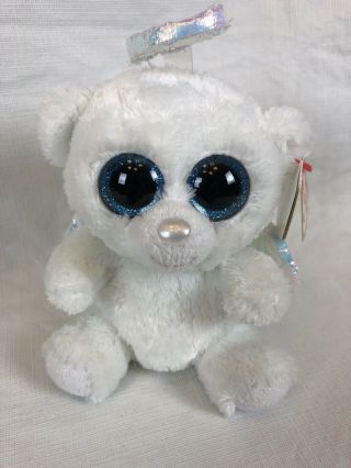 Extremely Rare Ty Beanie Boos Halo The Angel Bear Teddy 6 " Plush With Tags