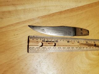 Rare Vintage Eskimo Trapper Finger Tiny Skinner Fixed Blade Knife