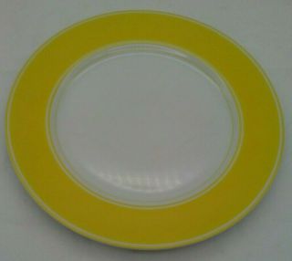 Fitz Floyd Rondelet Yellow Dinner Plate 10 3/8 " 1975 Mcm Mid Century Rare Color
