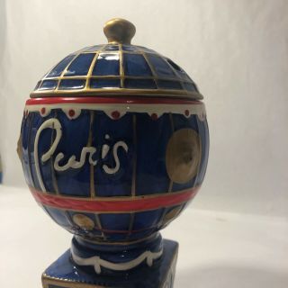 RARE Paris Las Vegas Ceramic Hot Air Balloon Drink Cup/Mug with Lid 9 