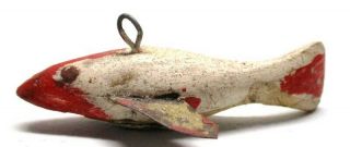 1950 Whitefish Minnow Folk Art Fish Spearing Decoy Ice Fishing Lure