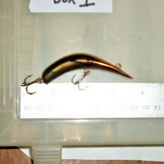 Vintage Kautzky Lazy Ike 3 Fishing Lure - Tough Gold Copper Rare Color Htf