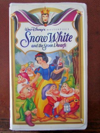 Snow White And The Seven Dwarfs 1524 Walt Disney Masterpiece Vhs Clamshell Rare