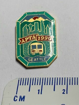 Vintage Seattle Apta Bus 1990 Hat Pin Rare