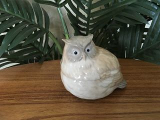Rare Vintage Otagiri Japan Owl Porcelain Trinket Box