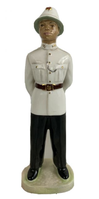 Vintage Royal Adderley Floral Bone China Bahamas Policeman Figurine 7.  75 " Rare