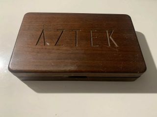 Ultra Rare Vintage Aztek A470 Airbrush Kit In Wooden Box Fast Shipp