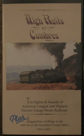 High Rails To Cumbres Rare Vhs Tape Railroad Video Steam Railroad Chama Valley
