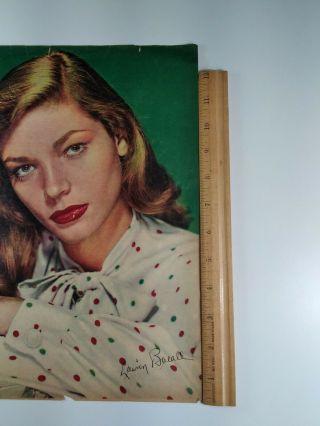 Hollywood 1940s Print Pin Up Rare Photo Lauren Bacall Diana Lynn 13x10 3