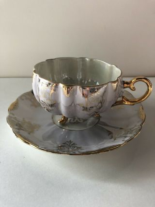 Royal Halsey Footed Tea Cup & Saucer Set