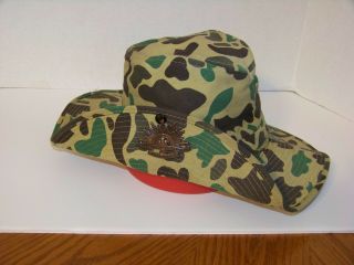 Bring Back Rare Vintage Vietnam War Duck Hunter Camoboonie Hat With Sun Crest