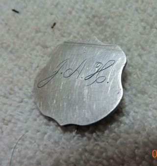 Antique Civil War Era Seated Liberty Silver Quarter Coin Love Token Shield Pin