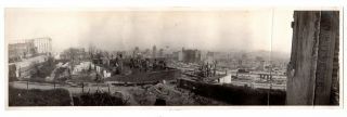 Antique 1906 San Francisco Earthquake Photograph Of The Devastation