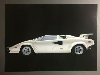 1987 Lamborghini Countach Coupe Picture,  Print,  Poster Rare Awesome L@@k (1991)