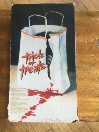 Trick Or Treats Vhs Vestron Video Release Rare Sci - Fi Horror 1982